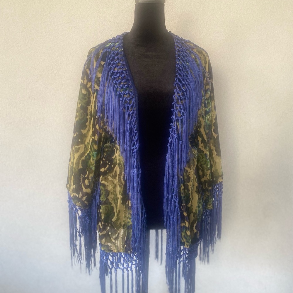 Urban Outfitters blue fridge shawl one size fits most